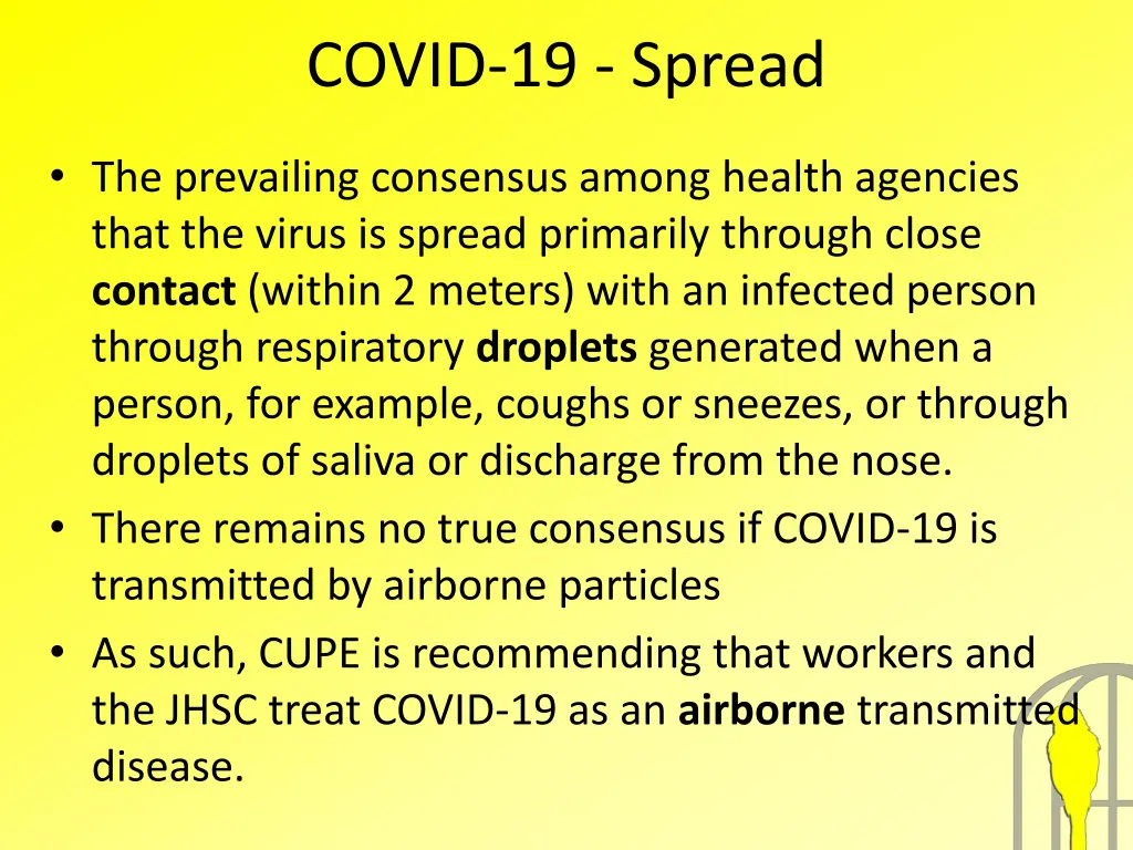 covid 19 spread