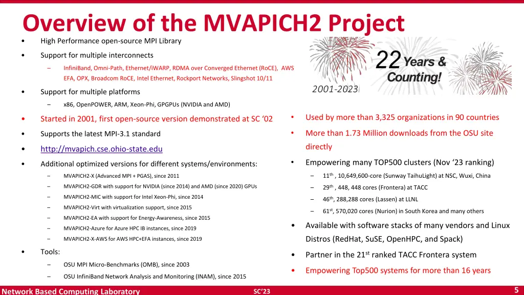 overview of the mvapich2 project high performance