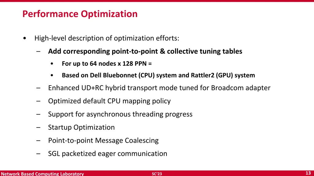 performance optimization