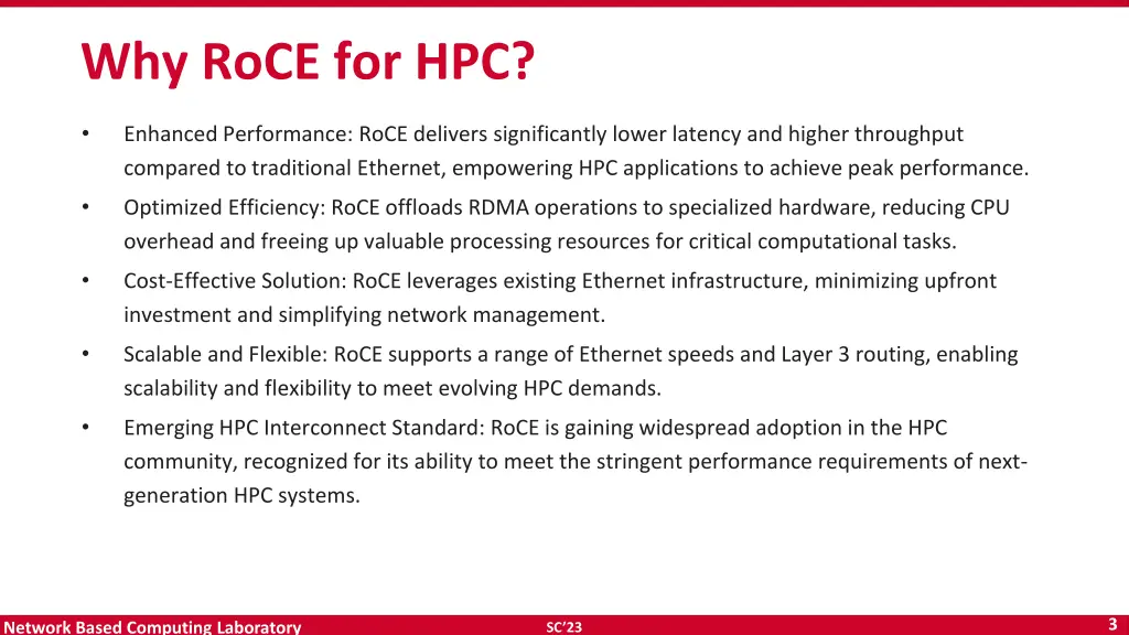 why roce for hpc