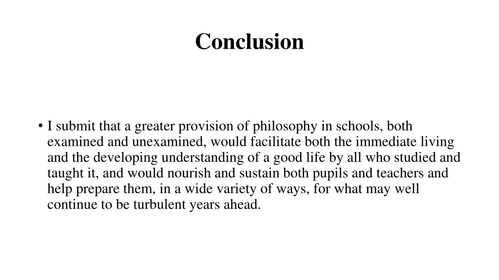 conclusion 1