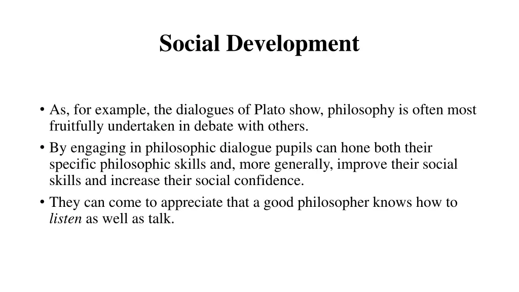 social development