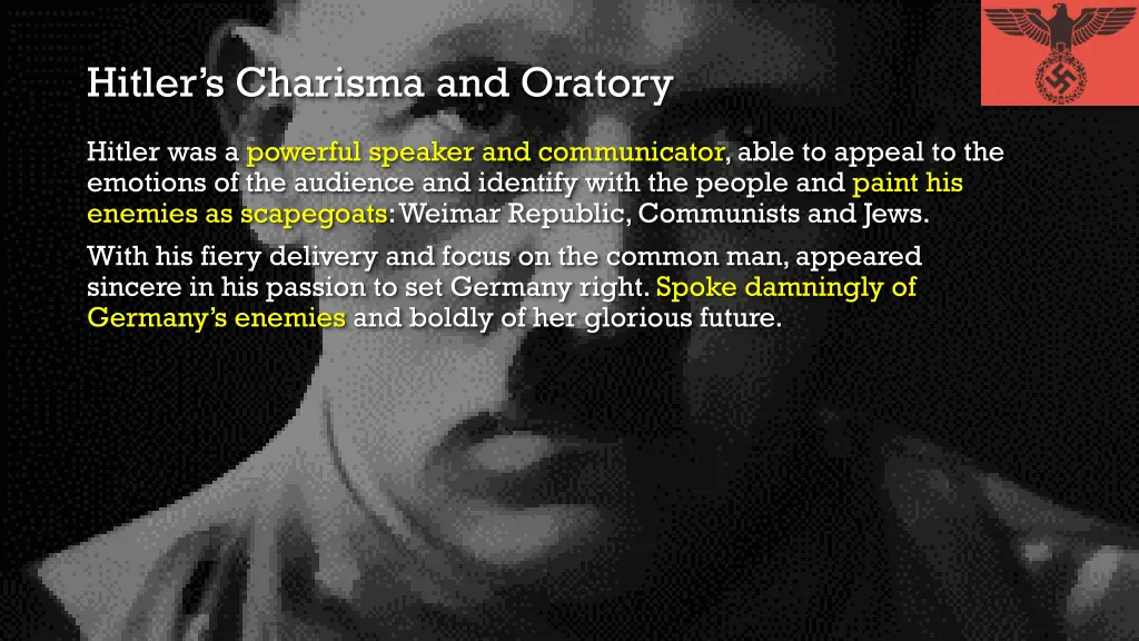 hitler s charisma and oratory