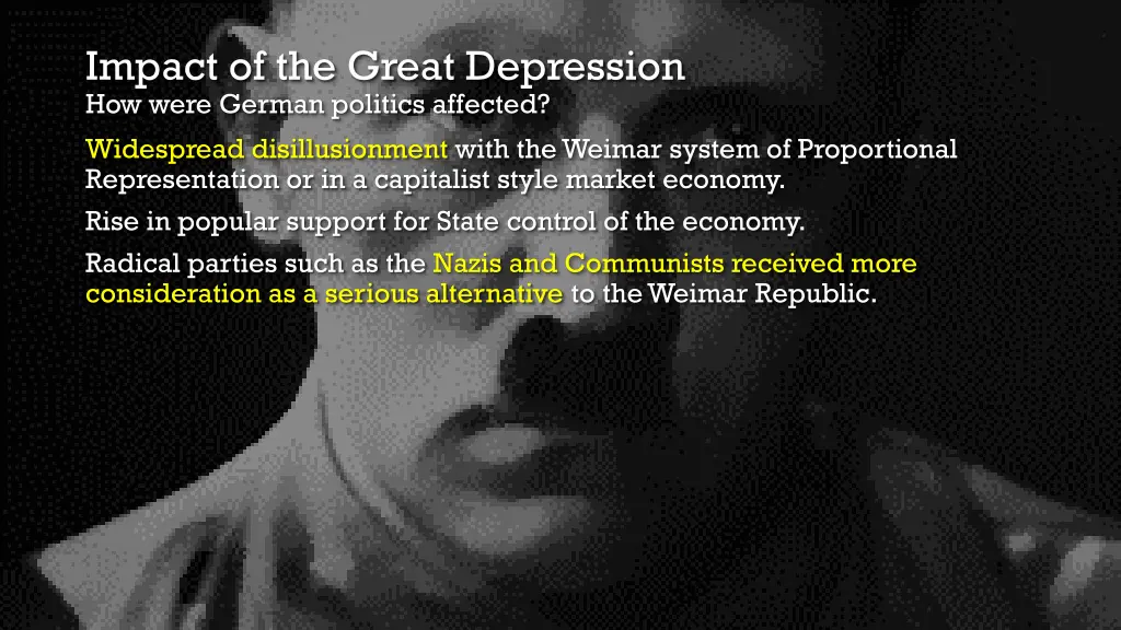 impact of the great depression how were german