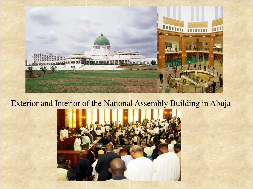 exterior and interior of the national assembly