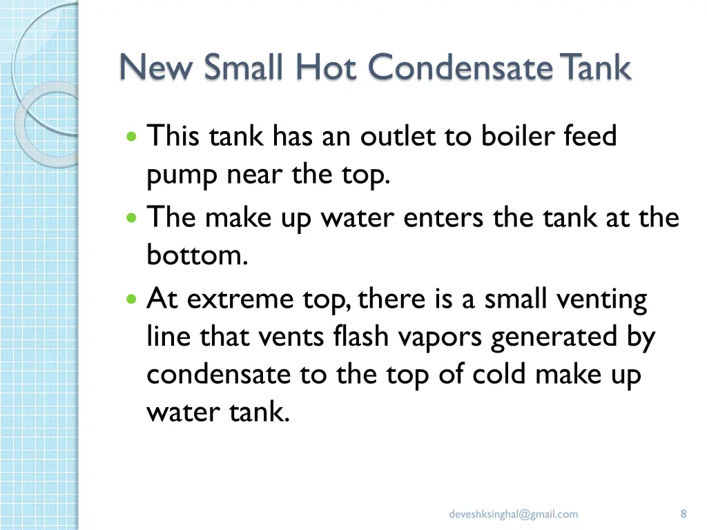 new small hot condensate tank 1