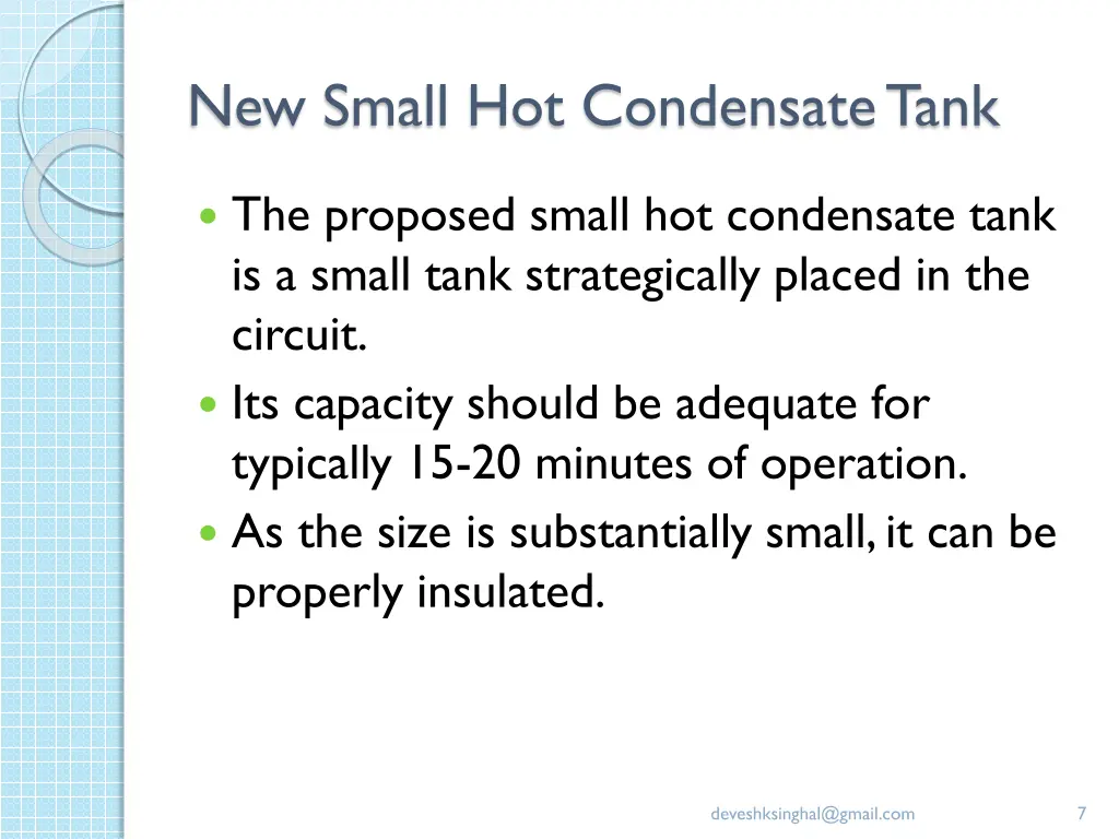 new small hot condensate tank