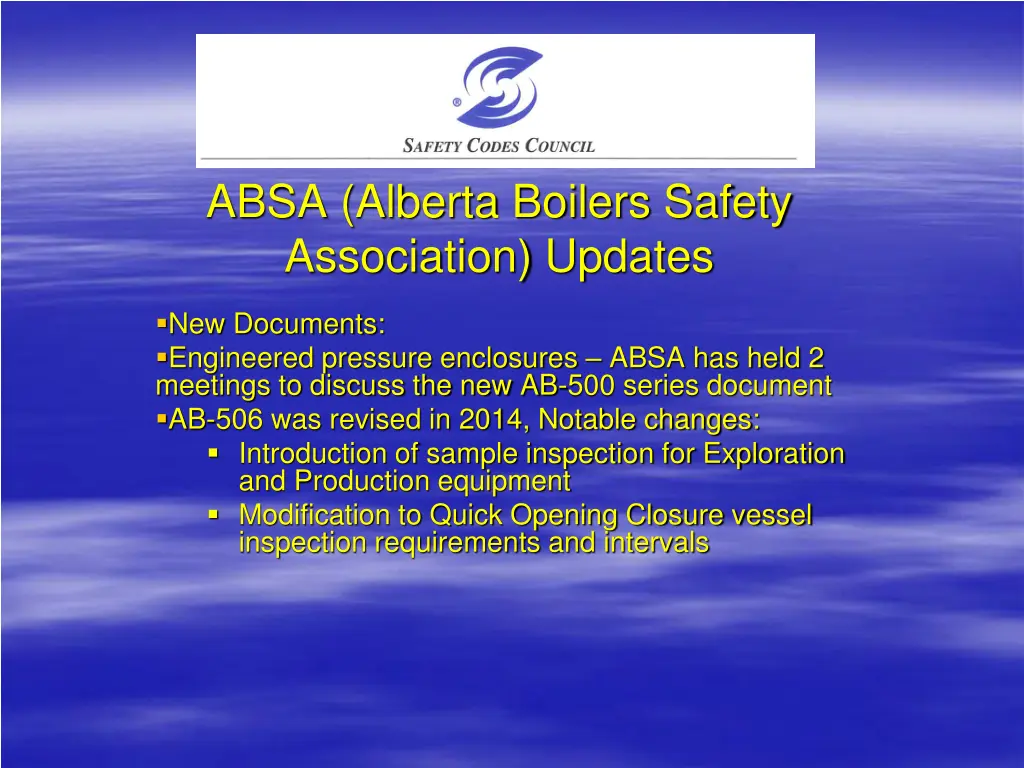 absa alberta boilers safety association updates