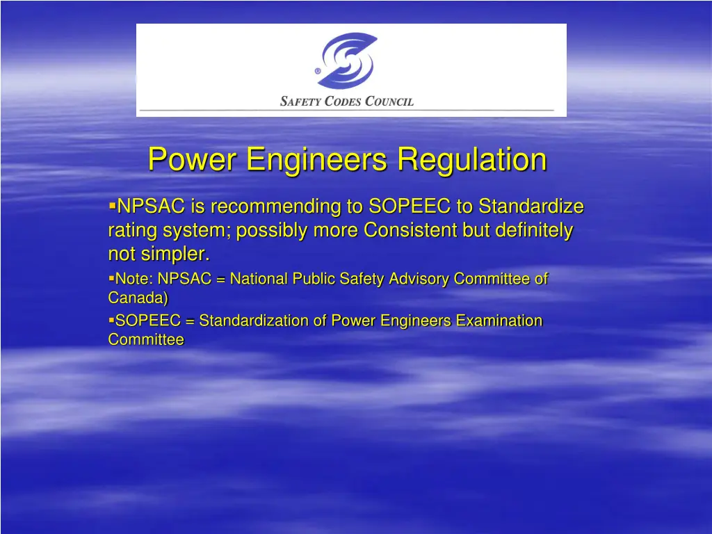 power engineers regulation 1