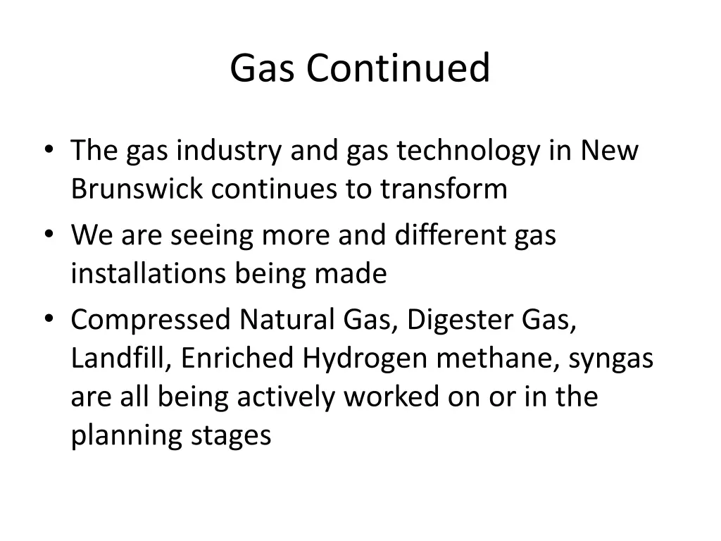 gas continued