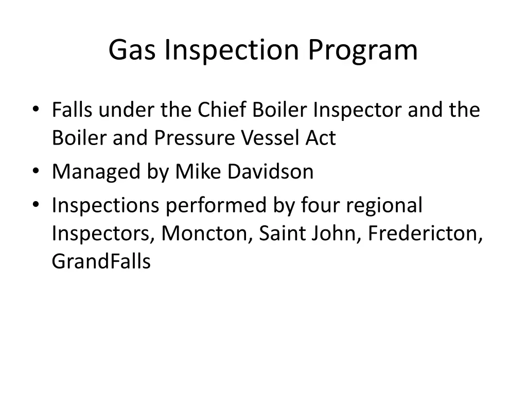 gas inspection program