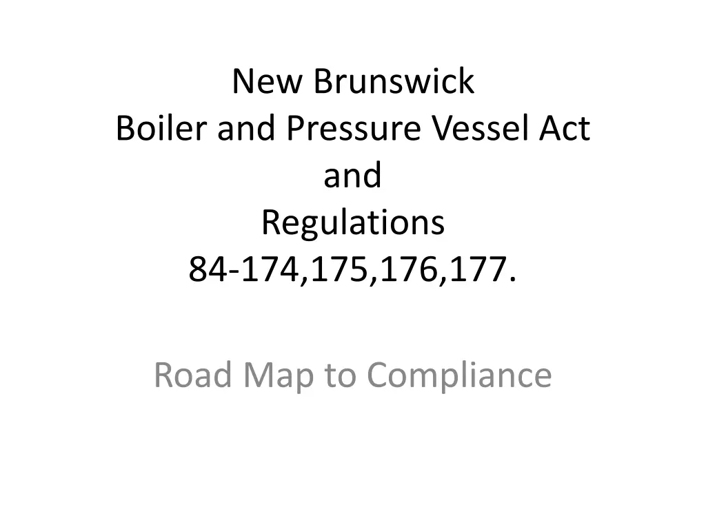 new brunswick boiler and pressure vessel