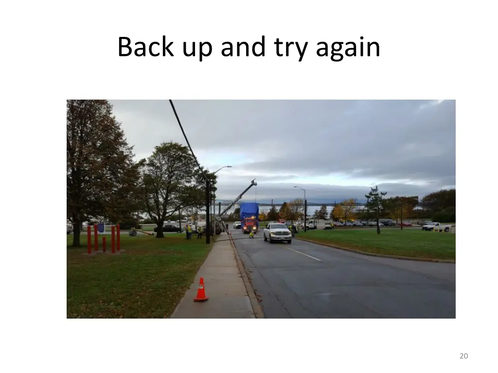 back up and try again