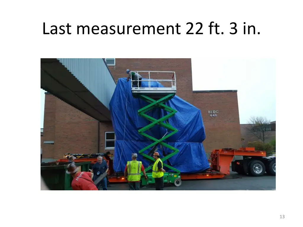 last measurement 22 ft 3 in