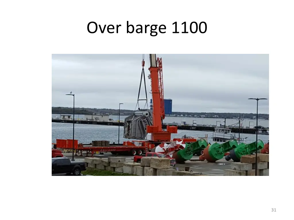 over barge 1100