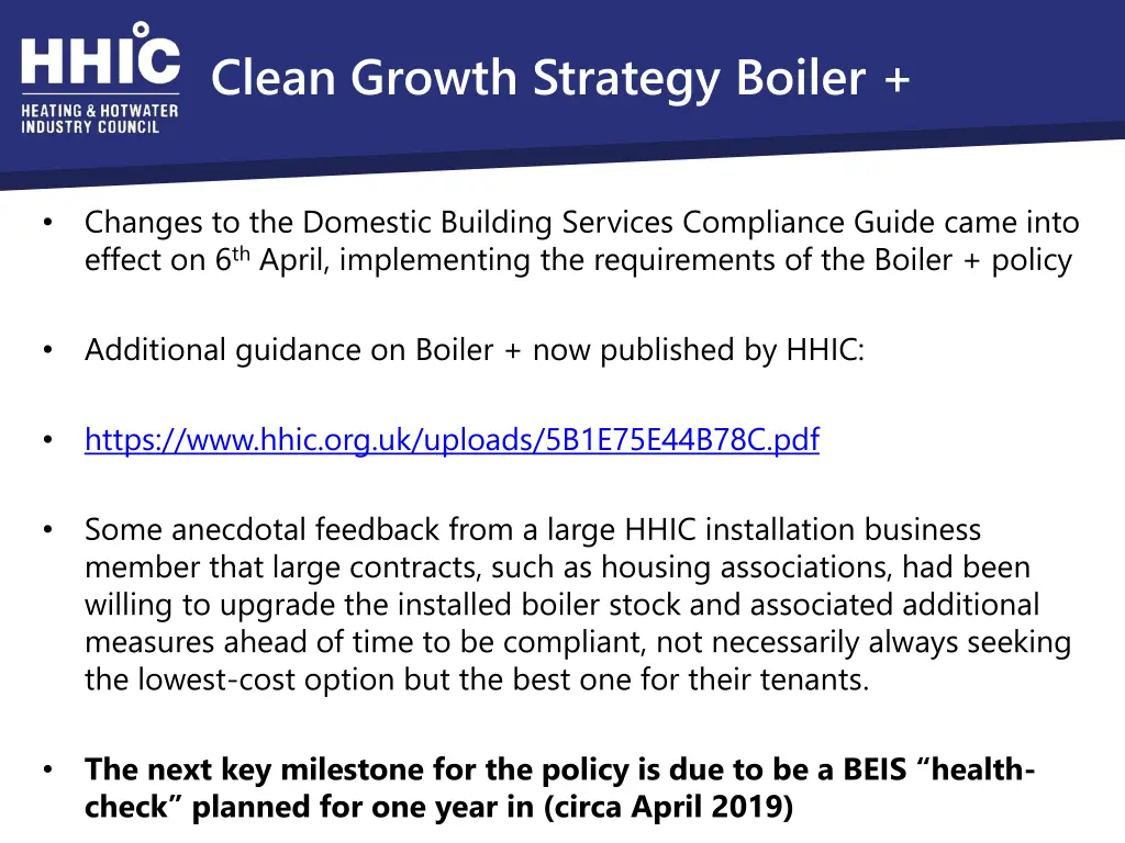 clean growth strategy boiler