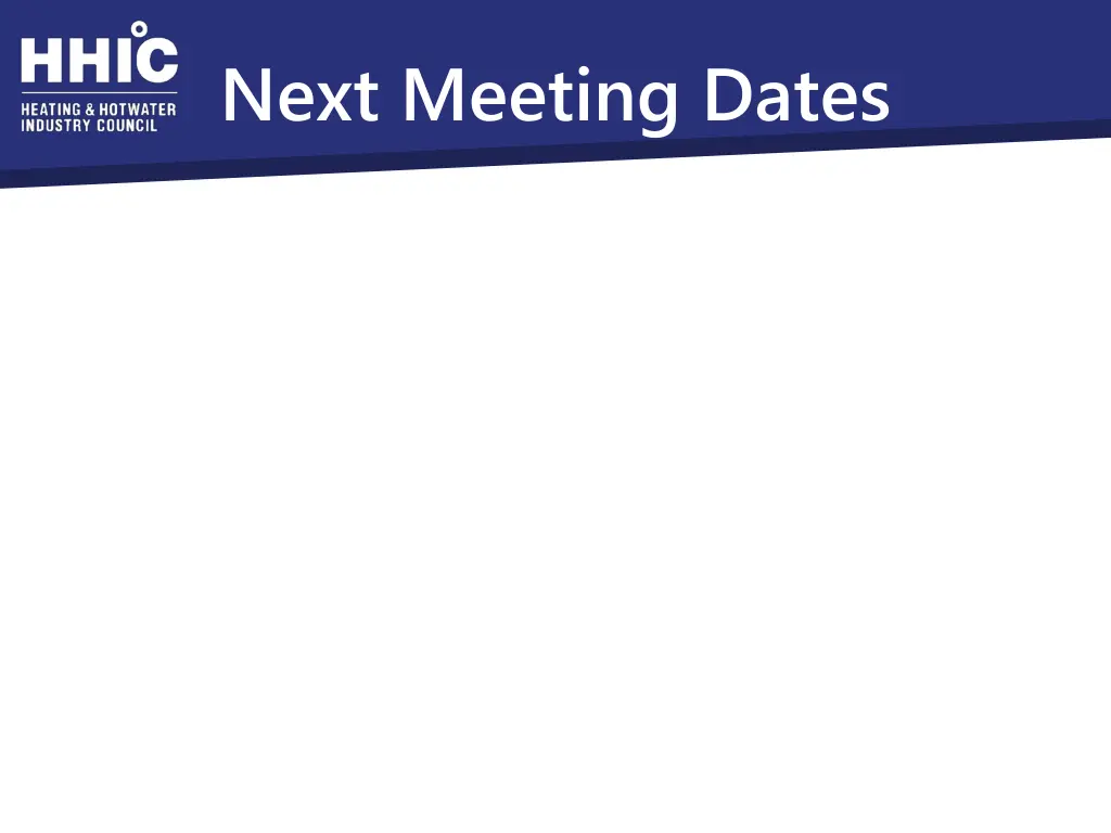 next meeting dates