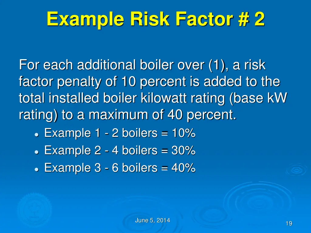 example risk factor 2