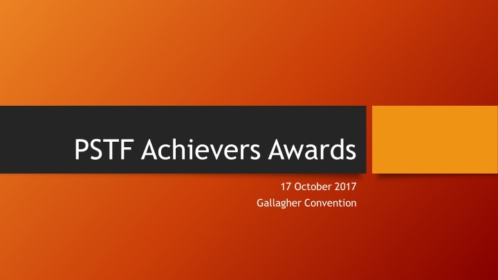 pstf achievers awards