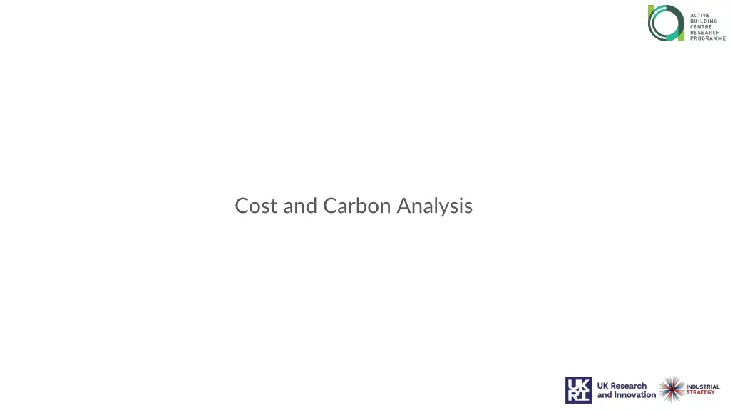 cost and carbon analysis