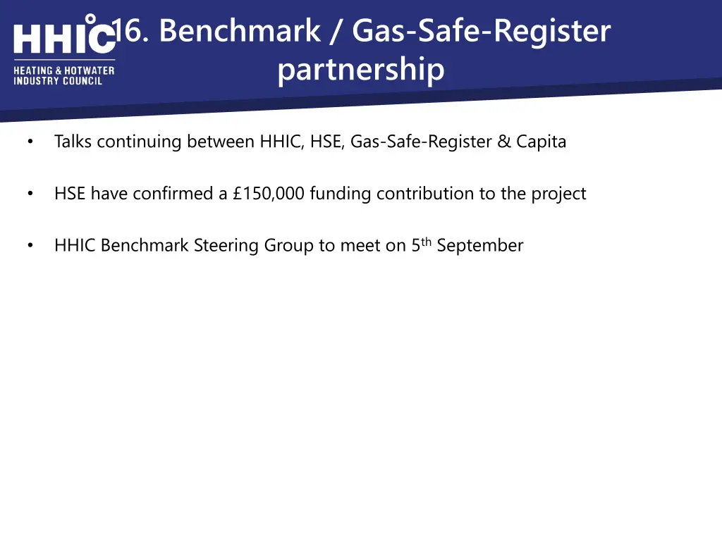 16 benchmark gas safe register partnership