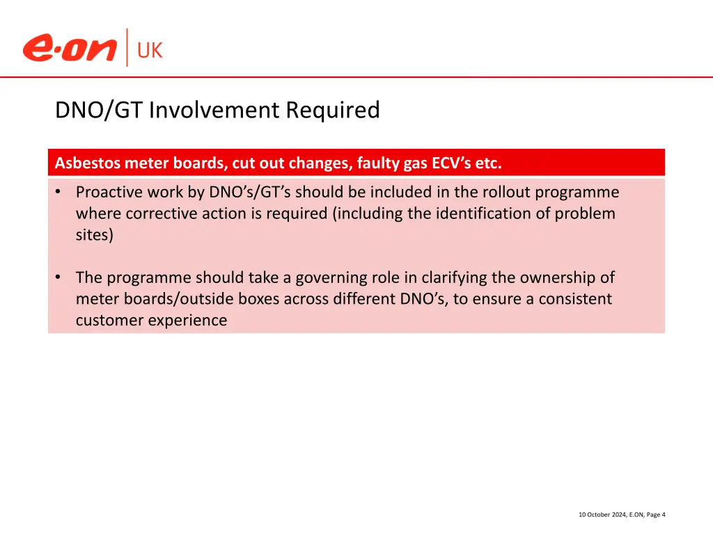 dno gt involvement required