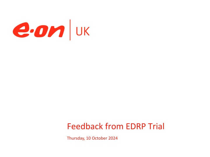 feedback from edrp trial