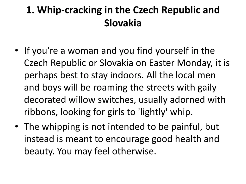 1 whip cracking in the czech republic and slovakia