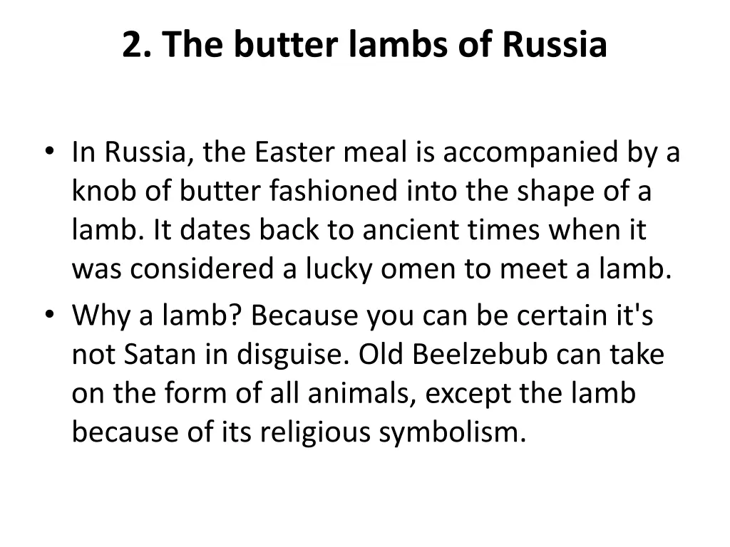 2 the butter lambs of russia