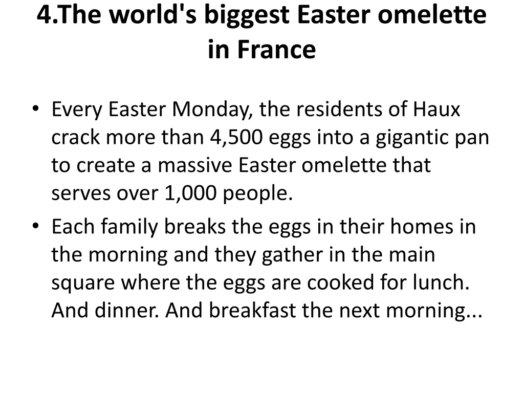 4 the world s biggest easter omelette in france