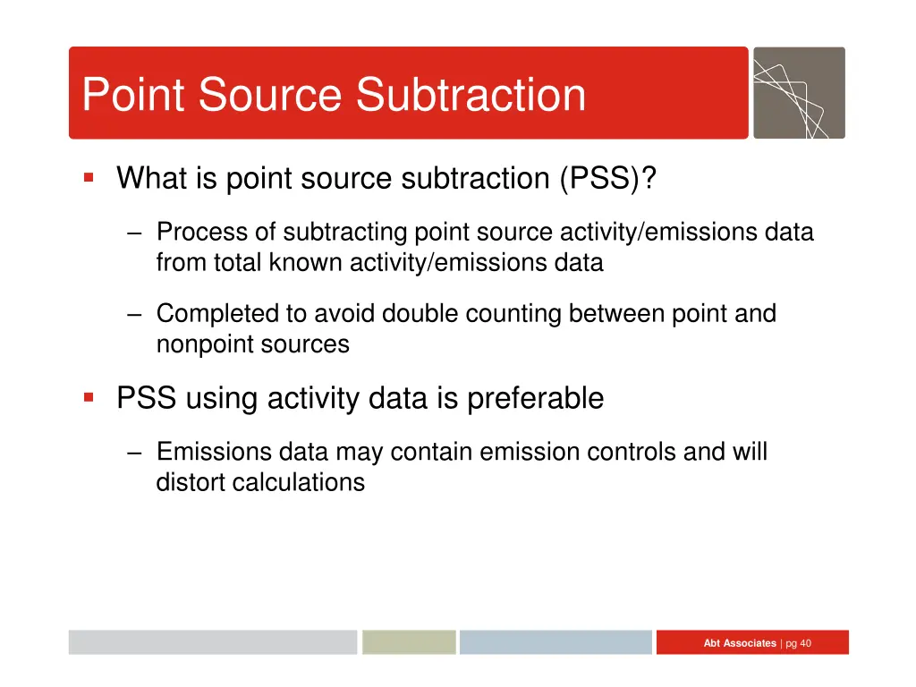 point source subtraction 1