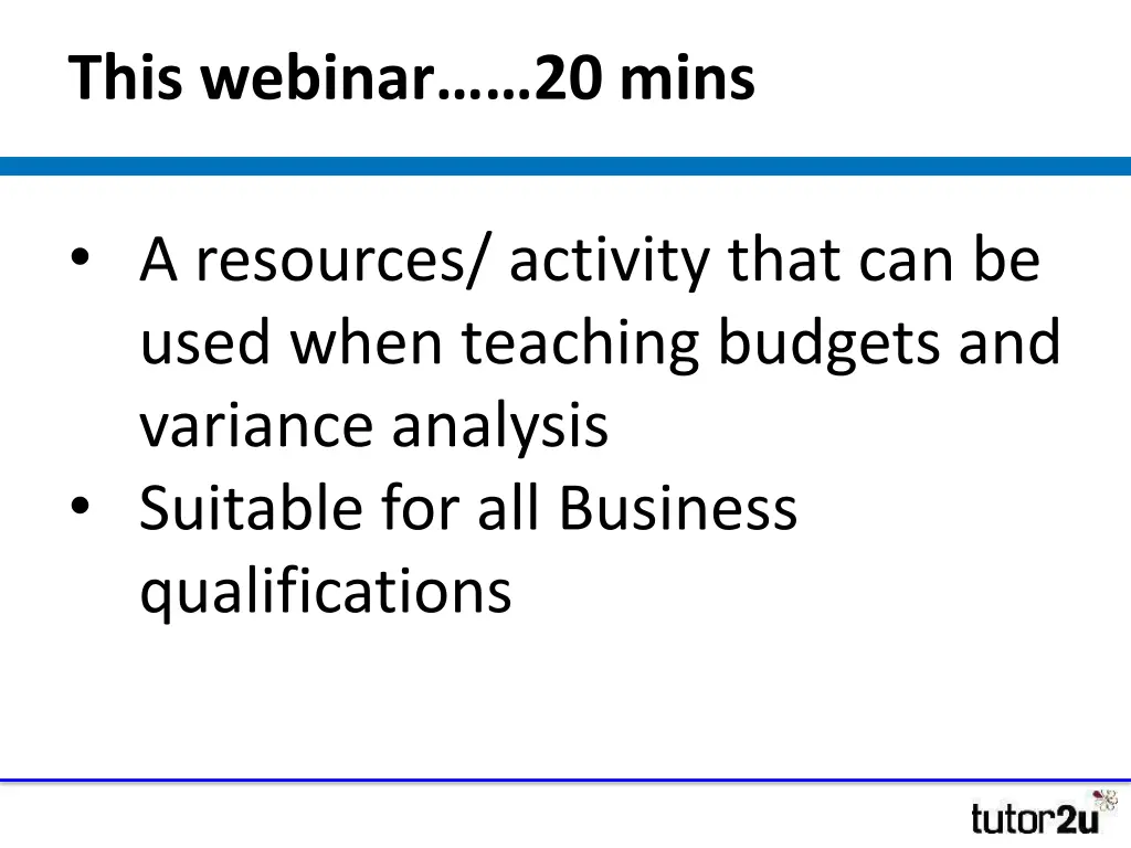 this webinar 20 mins