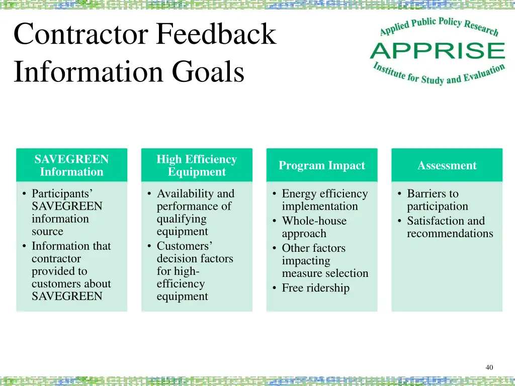contractor feedback information goals