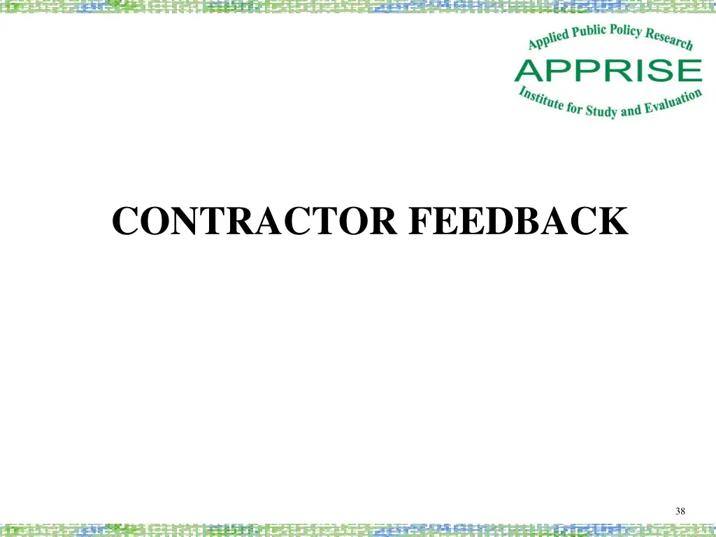 contractor feedback