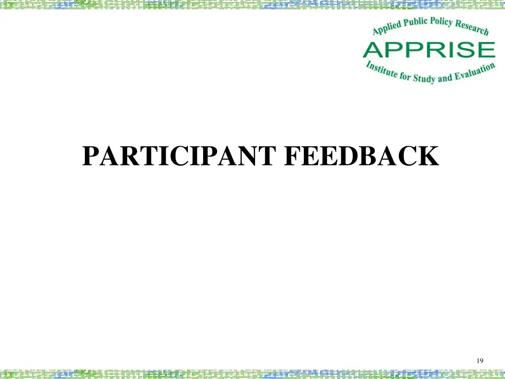 participant feedback