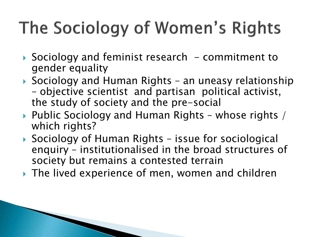 sociology and feminist research commitment