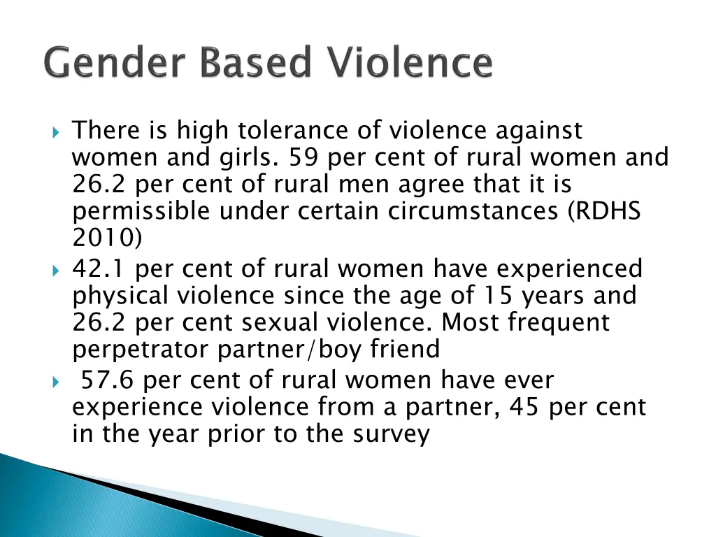 there is high tolerance of violence against women