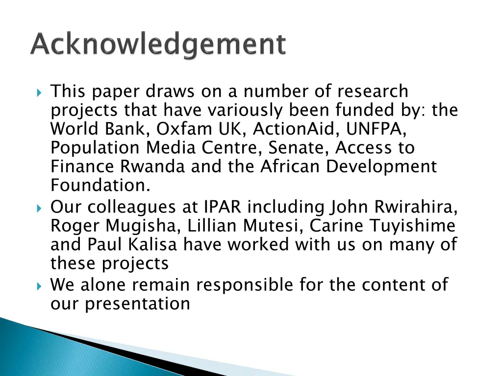 this paper draws on a number of research projects