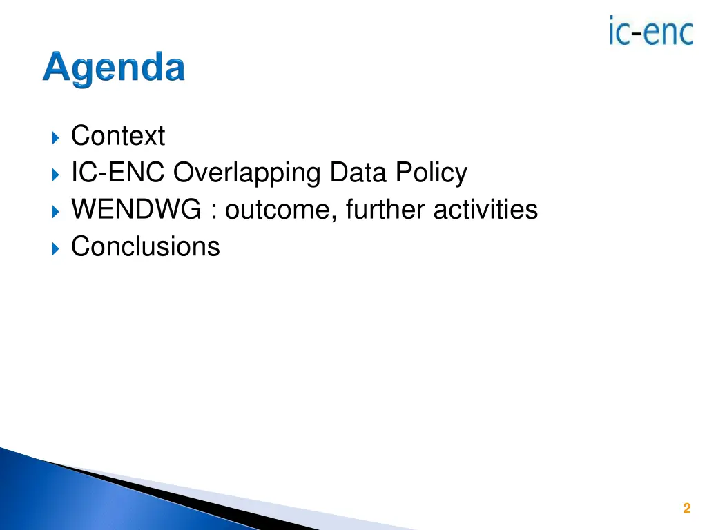 context ic enc overlapping data policy wendwg