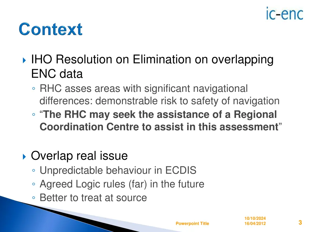 iho resolution on elimination on overlapping