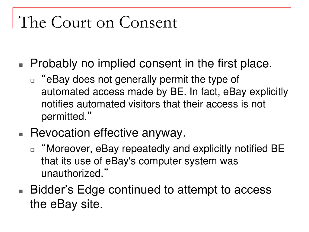 the court on consent