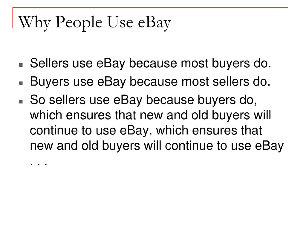 why people use ebay