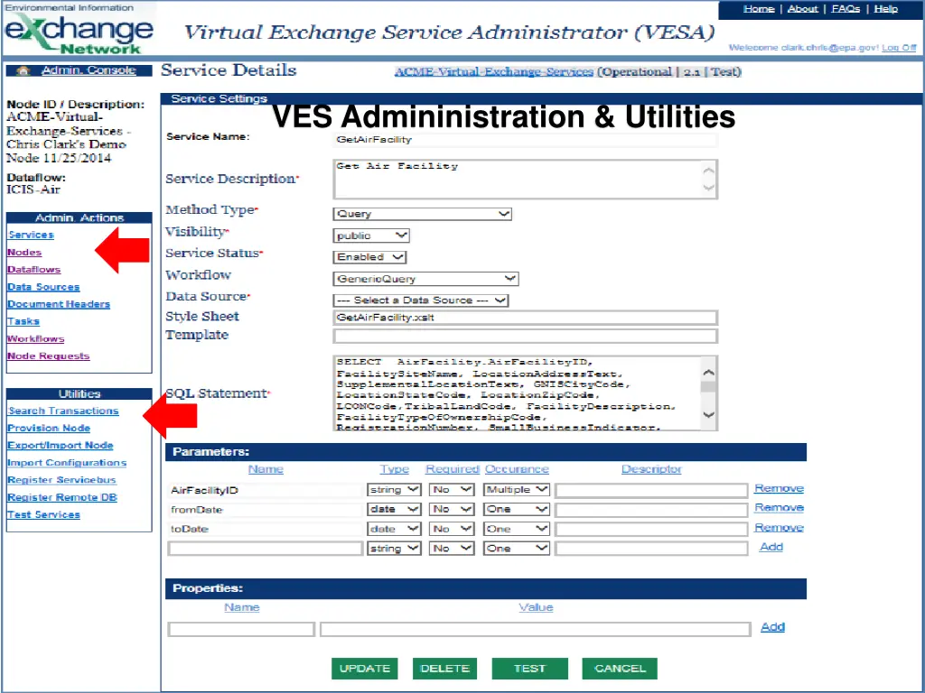 ves admininistration utilities