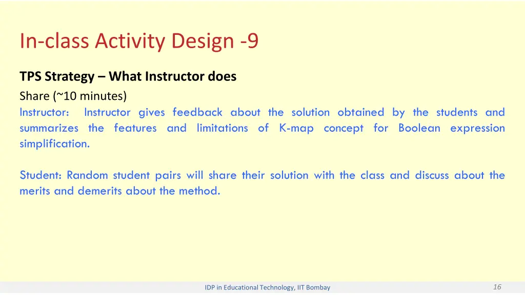 in class activity design 9