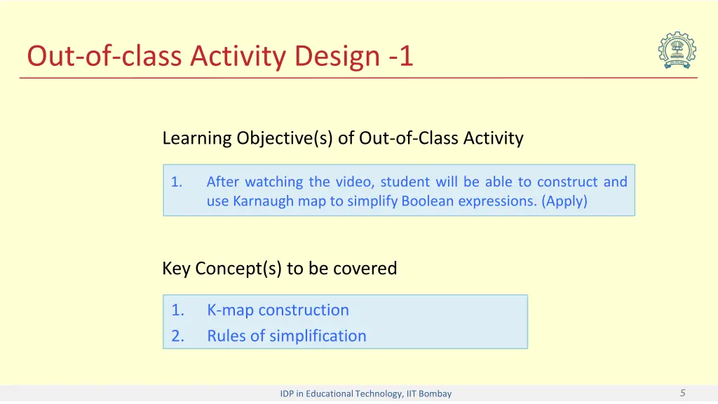 out of class activity design 1