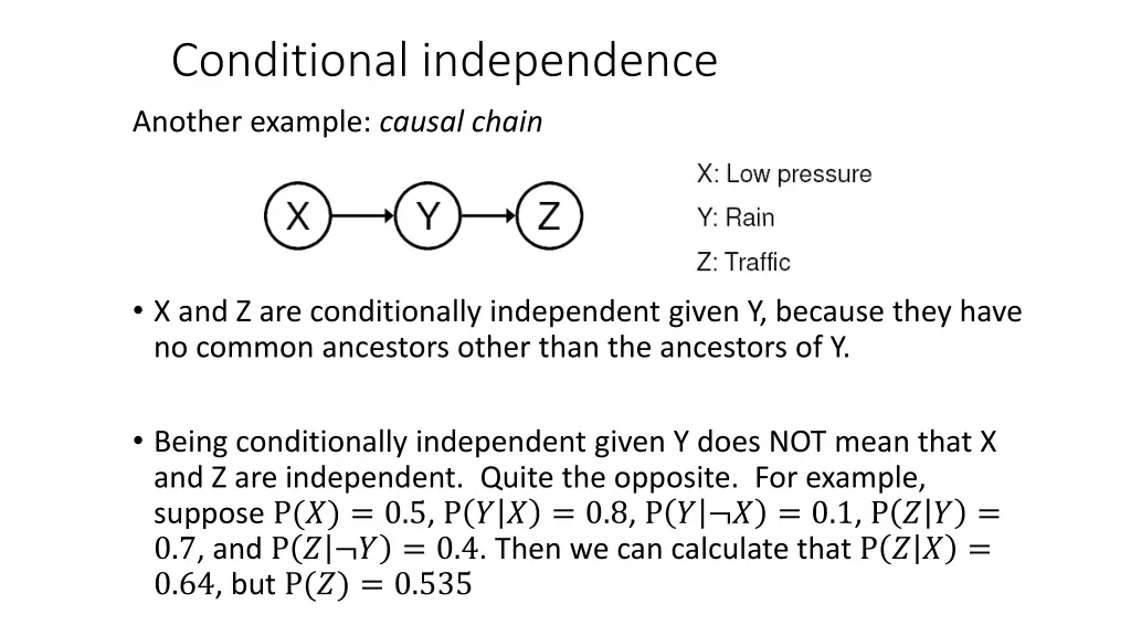 conditional independence 1