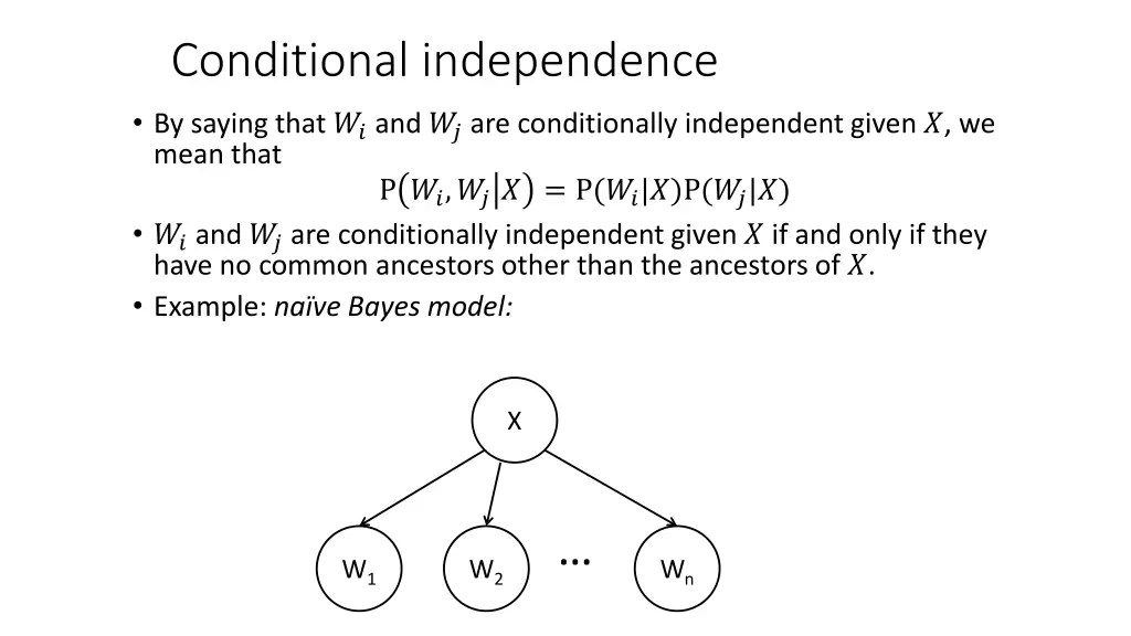 conditional independence