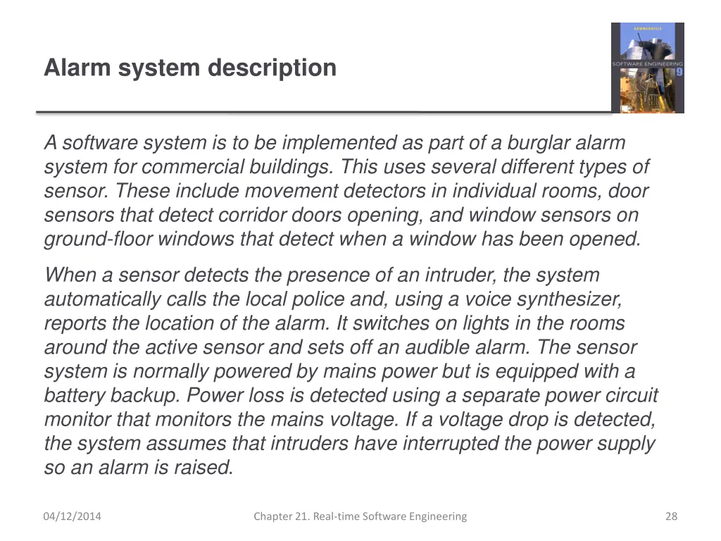 alarm system description