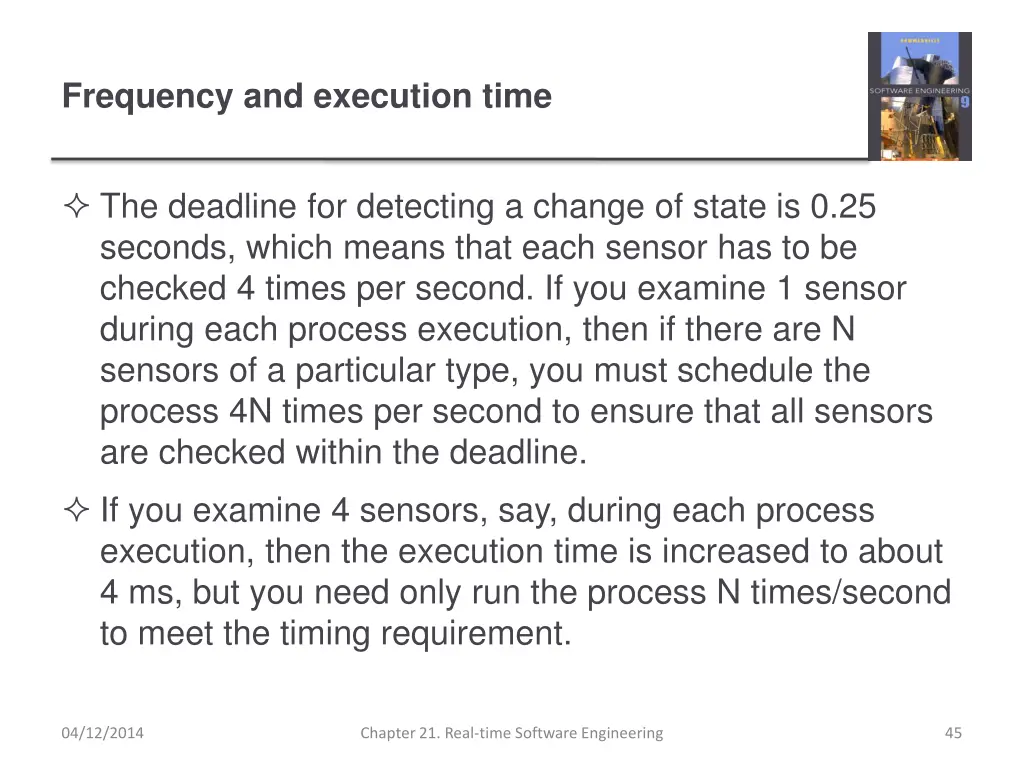 frequency and execution time