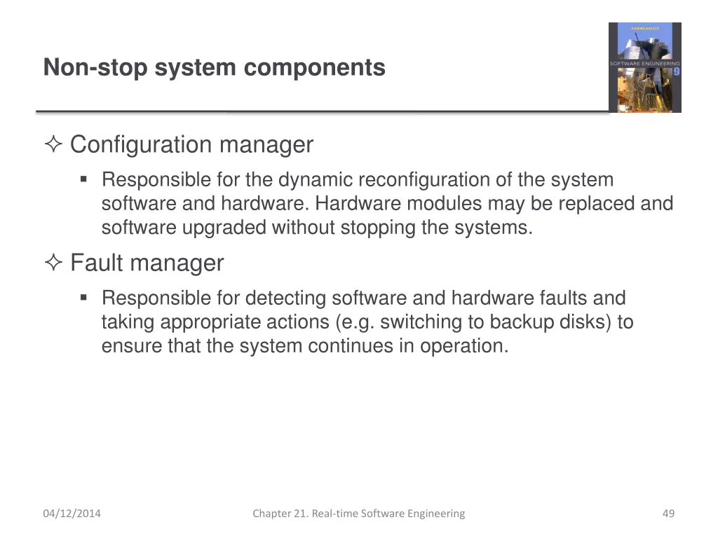 non stop system components